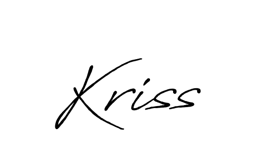 Use a signature maker to create a handwritten signature online. With this signature software, you can design (Antro_Vectra_Bolder) your own signature for name Kriss. Kriss signature style 7 images and pictures png