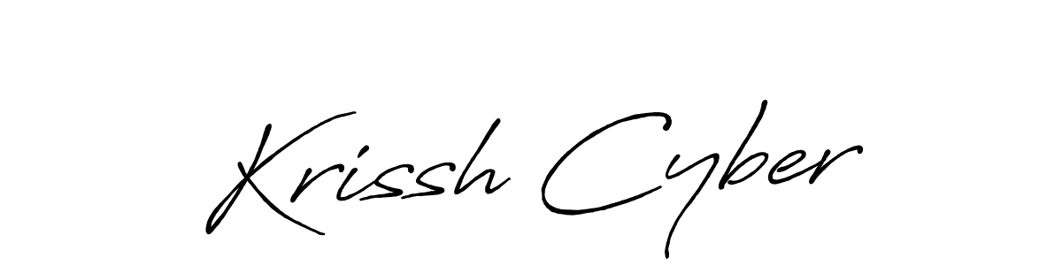 Create a beautiful signature design for name Krissh Cyber. With this signature (Antro_Vectra_Bolder) fonts, you can make a handwritten signature for free. Krissh Cyber signature style 7 images and pictures png
