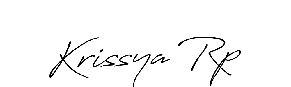 Make a beautiful signature design for name Krissya Rp. With this signature (Antro_Vectra_Bolder) style, you can create a handwritten signature for free. Krissya Rp signature style 7 images and pictures png