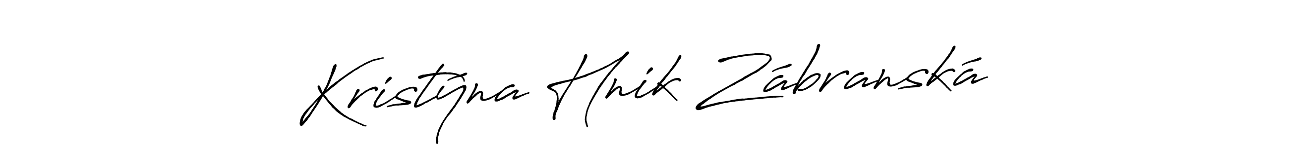 Use a signature maker to create a handwritten signature online. With this signature software, you can design (Antro_Vectra_Bolder) your own signature for name Kristýna Hnik Zábranská. Kristýna Hnik Zábranská signature style 7 images and pictures png