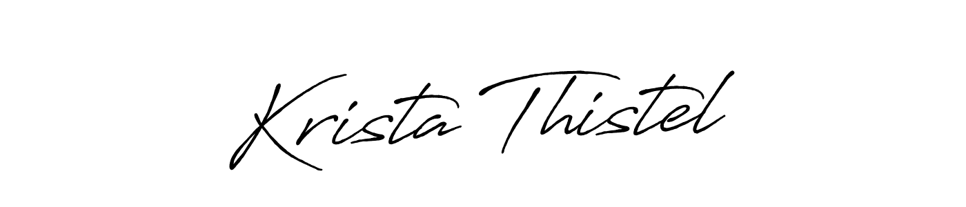 Use a signature maker to create a handwritten signature online. With this signature software, you can design (Antro_Vectra_Bolder) your own signature for name Krista Thistel. Krista Thistel signature style 7 images and pictures png