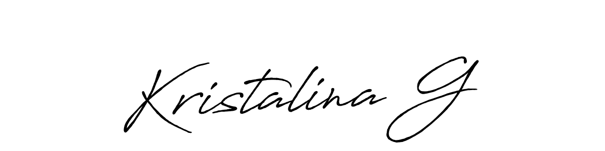 Design your own signature with our free online signature maker. With this signature software, you can create a handwritten (Antro_Vectra_Bolder) signature for name Kristalina G. Kristalina G signature style 7 images and pictures png