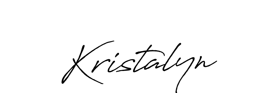 Create a beautiful signature design for name Kristalyn. With this signature (Antro_Vectra_Bolder) fonts, you can make a handwritten signature for free. Kristalyn signature style 7 images and pictures png
