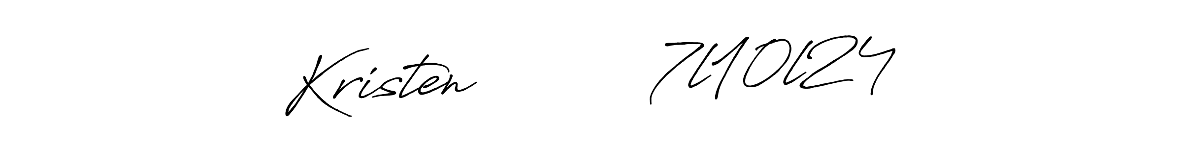 Kristen          7l10l24 stylish signature style. Best Handwritten Sign (Antro_Vectra_Bolder) for my name. Handwritten Signature Collection Ideas for my name Kristen          7l10l24. Kristen          7l10l24 signature style 7 images and pictures png