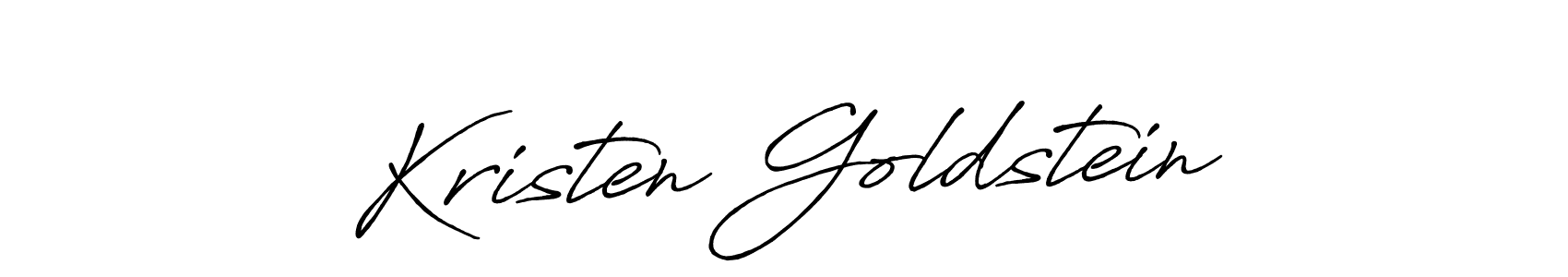 How to make Kristen Goldstein name signature. Use Antro_Vectra_Bolder style for creating short signs online. This is the latest handwritten sign. Kristen Goldstein signature style 7 images and pictures png