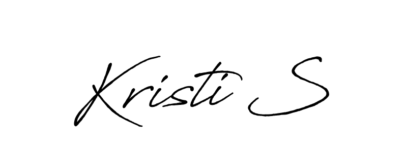 How to make Kristi S signature? Antro_Vectra_Bolder is a professional autograph style. Create handwritten signature for Kristi S name. Kristi S signature style 7 images and pictures png