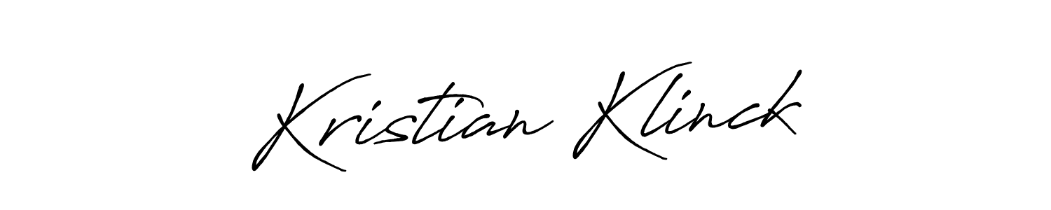 Make a beautiful signature design for name Kristian Klinck. With this signature (Antro_Vectra_Bolder) style, you can create a handwritten signature for free. Kristian Klinck signature style 7 images and pictures png