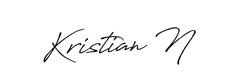 Make a beautiful signature design for name Kristian N. With this signature (Antro_Vectra_Bolder) style, you can create a handwritten signature for free. Kristian N signature style 7 images and pictures png