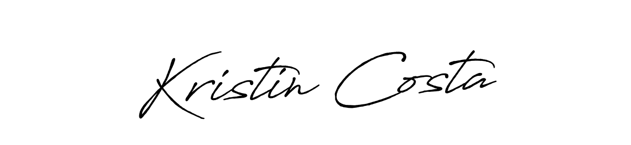 Make a beautiful signature design for name Kristin Costa. With this signature (Antro_Vectra_Bolder) style, you can create a handwritten signature for free. Kristin Costa signature style 7 images and pictures png