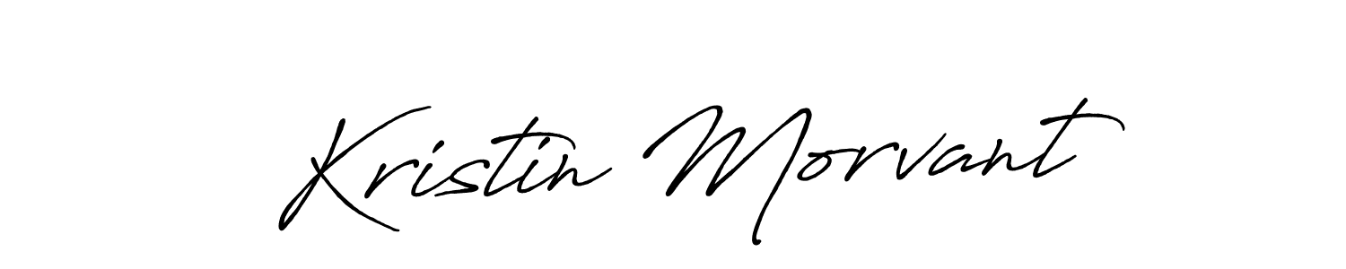 Kristin Morvant stylish signature style. Best Handwritten Sign (Antro_Vectra_Bolder) for my name. Handwritten Signature Collection Ideas for my name Kristin Morvant. Kristin Morvant signature style 7 images and pictures png