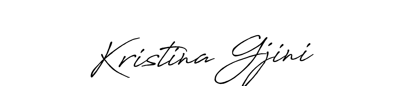 Make a short Kristina Gjini signature style. Manage your documents anywhere anytime using Antro_Vectra_Bolder. Create and add eSignatures, submit forms, share and send files easily. Kristina Gjini signature style 7 images and pictures png