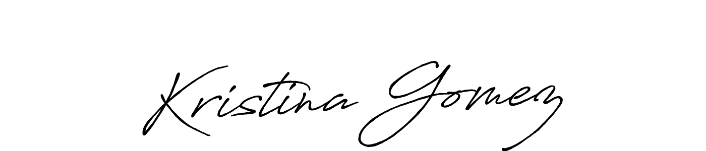 Create a beautiful signature design for name Kristina Gomez. With this signature (Antro_Vectra_Bolder) fonts, you can make a handwritten signature for free. Kristina Gomez signature style 7 images and pictures png