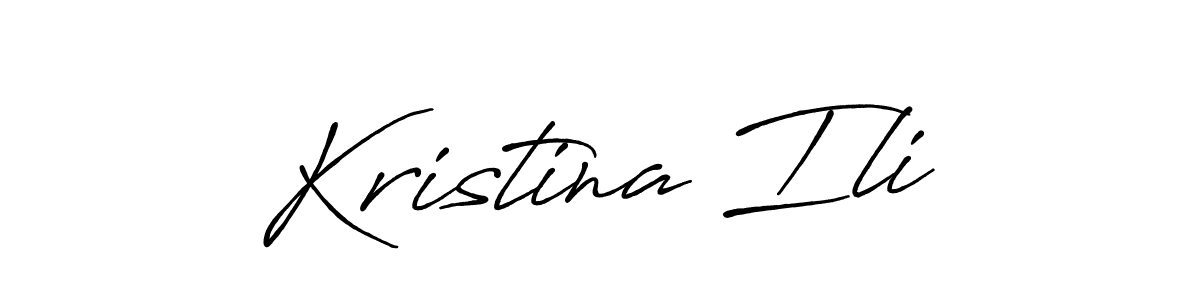 Kristina Ili stylish signature style. Best Handwritten Sign (Antro_Vectra_Bolder) for my name. Handwritten Signature Collection Ideas for my name Kristina Ili. Kristina Ili signature style 7 images and pictures png