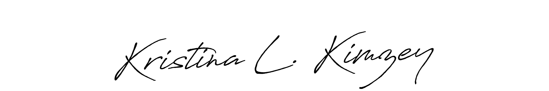 How to make Kristina L. Kimzey signature? Antro_Vectra_Bolder is a professional autograph style. Create handwritten signature for Kristina L. Kimzey name. Kristina L. Kimzey signature style 7 images and pictures png