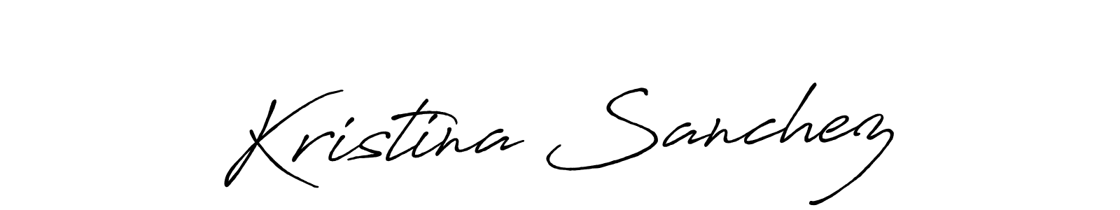 The best way (Antro_Vectra_Bolder) to make a short signature is to pick only two or three words in your name. The name Kristina Sanchez include a total of six letters. For converting this name. Kristina Sanchez signature style 7 images and pictures png