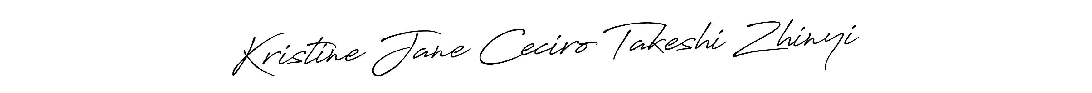 Create a beautiful signature design for name Kristine Jane Ceciro Takeshi Zhinyi. With this signature (Antro_Vectra_Bolder) fonts, you can make a handwritten signature for free. Kristine Jane Ceciro Takeshi Zhinyi signature style 7 images and pictures png