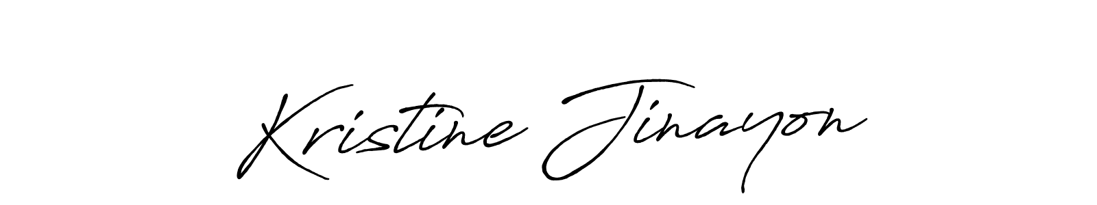 Also we have Kristine Jinayon name is the best signature style. Create professional handwritten signature collection using Antro_Vectra_Bolder autograph style. Kristine Jinayon signature style 7 images and pictures png