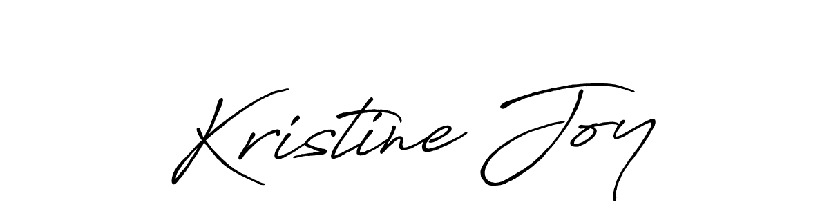 How to make Kristine Joy name signature. Use Antro_Vectra_Bolder style for creating short signs online. This is the latest handwritten sign. Kristine Joy signature style 7 images and pictures png
