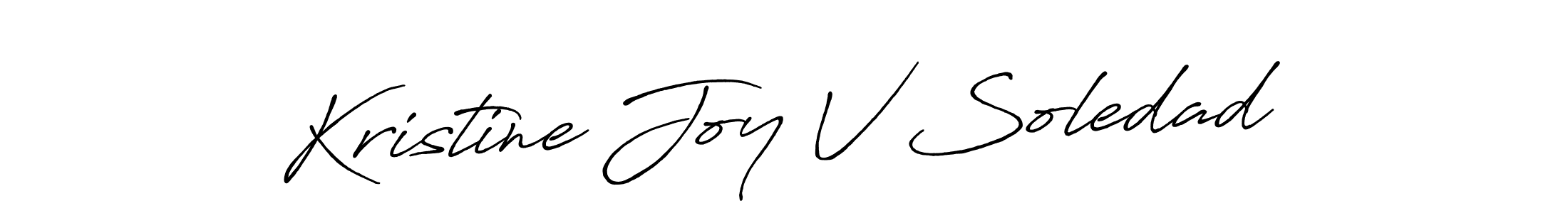 Kristine Joy V Soledad stylish signature style. Best Handwritten Sign (Antro_Vectra_Bolder) for my name. Handwritten Signature Collection Ideas for my name Kristine Joy V Soledad. Kristine Joy V Soledad signature style 7 images and pictures png