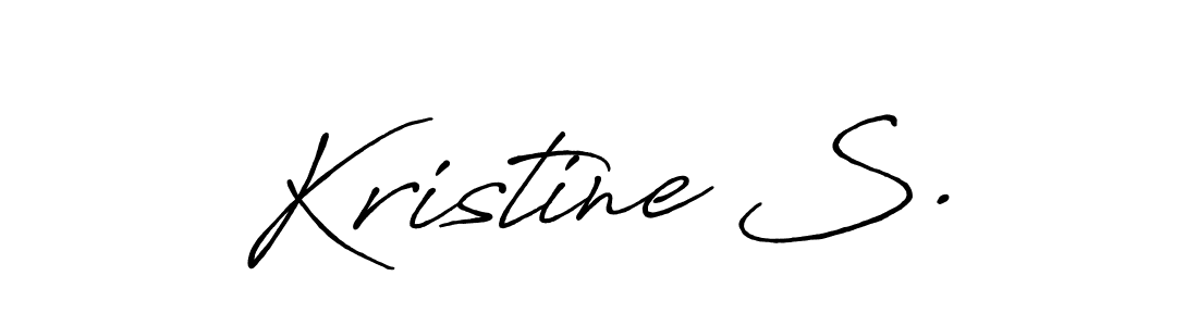 Create a beautiful signature design for name Kristine S.. With this signature (Antro_Vectra_Bolder) fonts, you can make a handwritten signature for free. Kristine S. signature style 7 images and pictures png