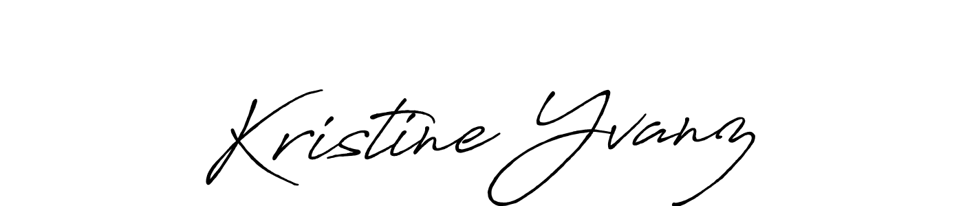 Make a beautiful signature design for name Kristine Yvanz. With this signature (Antro_Vectra_Bolder) style, you can create a handwritten signature for free. Kristine Yvanz signature style 7 images and pictures png