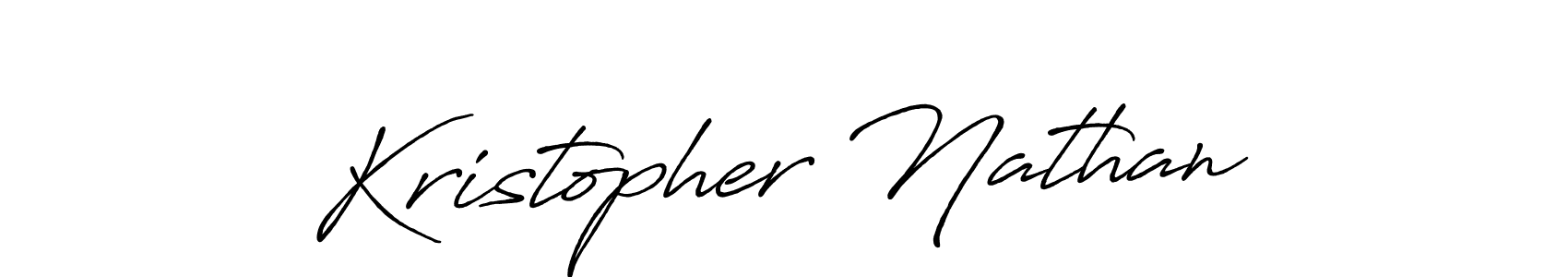 Create a beautiful signature design for name Kristopher Nathan. With this signature (Antro_Vectra_Bolder) fonts, you can make a handwritten signature for free. Kristopher Nathan signature style 7 images and pictures png