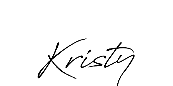 Make a beautiful signature design for name Kristy. With this signature (Antro_Vectra_Bolder) style, you can create a handwritten signature for free. Kristy signature style 7 images and pictures png
