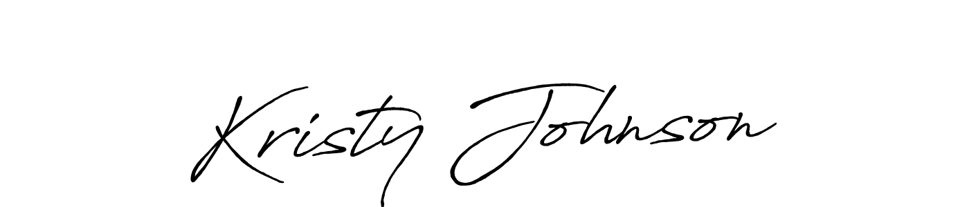 Make a beautiful signature design for name Kristy Johnson. With this signature (Antro_Vectra_Bolder) style, you can create a handwritten signature for free. Kristy Johnson signature style 7 images and pictures png