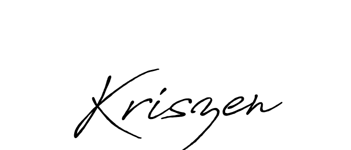 Use a signature maker to create a handwritten signature online. With this signature software, you can design (Antro_Vectra_Bolder) your own signature for name Kriszen. Kriszen signature style 7 images and pictures png