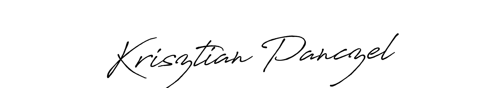 You should practise on your own different ways (Antro_Vectra_Bolder) to write your name (Krisztian Panczel) in signature. don't let someone else do it for you. Krisztian Panczel signature style 7 images and pictures png