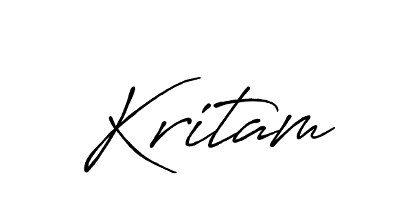 Create a beautiful signature design for name Kritam. With this signature (Antro_Vectra_Bolder) fonts, you can make a handwritten signature for free. Kritam signature style 7 images and pictures png