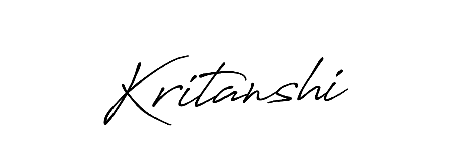 Create a beautiful signature design for name Kritanshi. With this signature (Antro_Vectra_Bolder) fonts, you can make a handwritten signature for free. Kritanshi signature style 7 images and pictures png