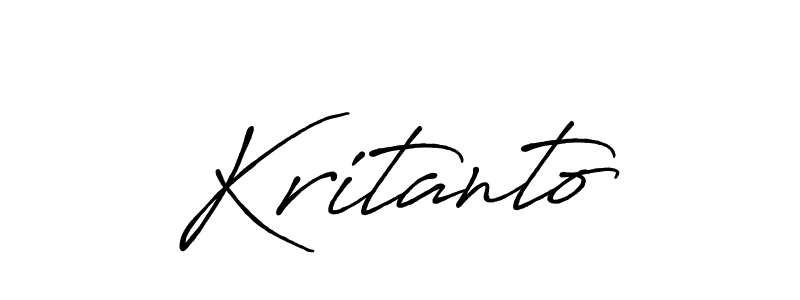 Make a beautiful signature design for name Kritanto. With this signature (Antro_Vectra_Bolder) style, you can create a handwritten signature for free. Kritanto signature style 7 images and pictures png