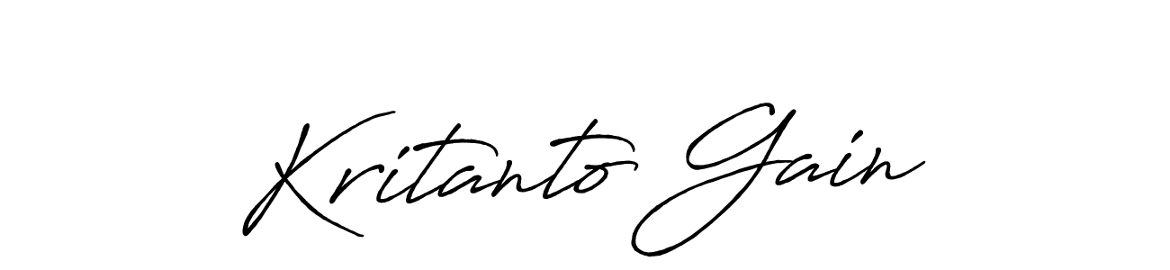 Antro_Vectra_Bolder is a professional signature style that is perfect for those who want to add a touch of class to their signature. It is also a great choice for those who want to make their signature more unique. Get Kritanto Gain name to fancy signature for free. Kritanto Gain signature style 7 images and pictures png