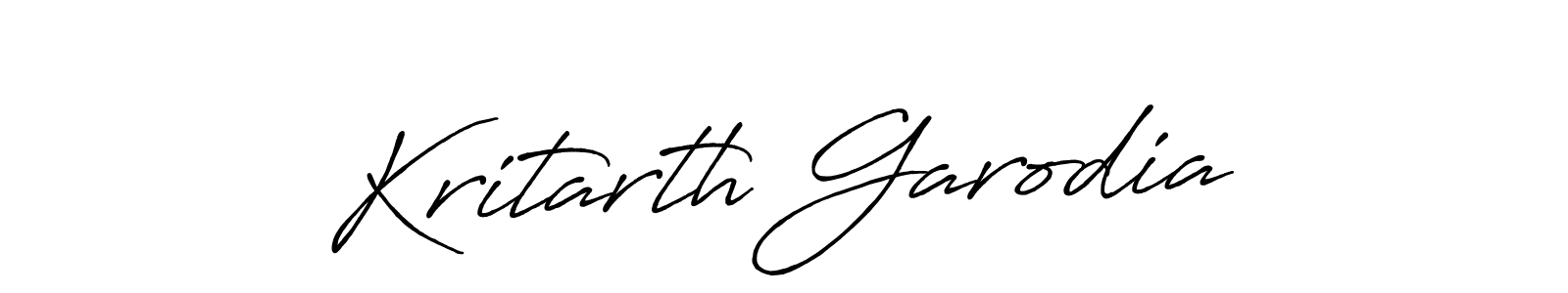 How to make Kritarth Garodia name signature. Use Antro_Vectra_Bolder style for creating short signs online. This is the latest handwritten sign. Kritarth Garodia signature style 7 images and pictures png