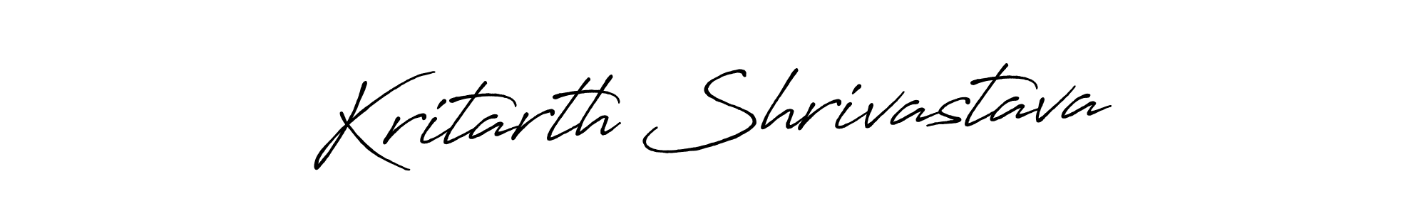 Create a beautiful signature design for name Kritarth Shrivastava. With this signature (Antro_Vectra_Bolder) fonts, you can make a handwritten signature for free. Kritarth Shrivastava signature style 7 images and pictures png