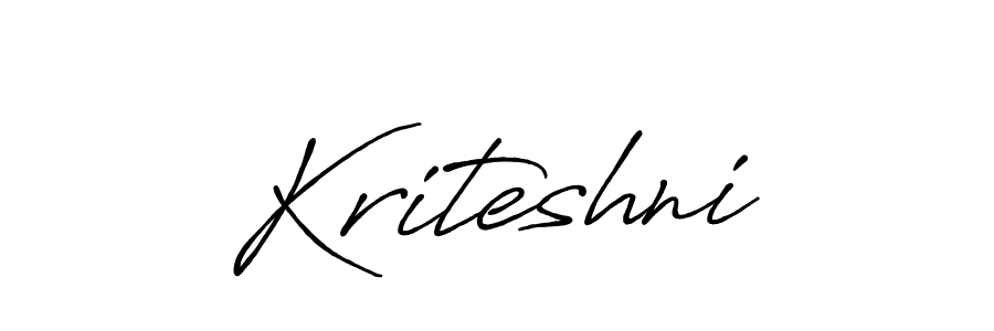 Create a beautiful signature design for name Kriteshni. With this signature (Antro_Vectra_Bolder) fonts, you can make a handwritten signature for free. Kriteshni signature style 7 images and pictures png