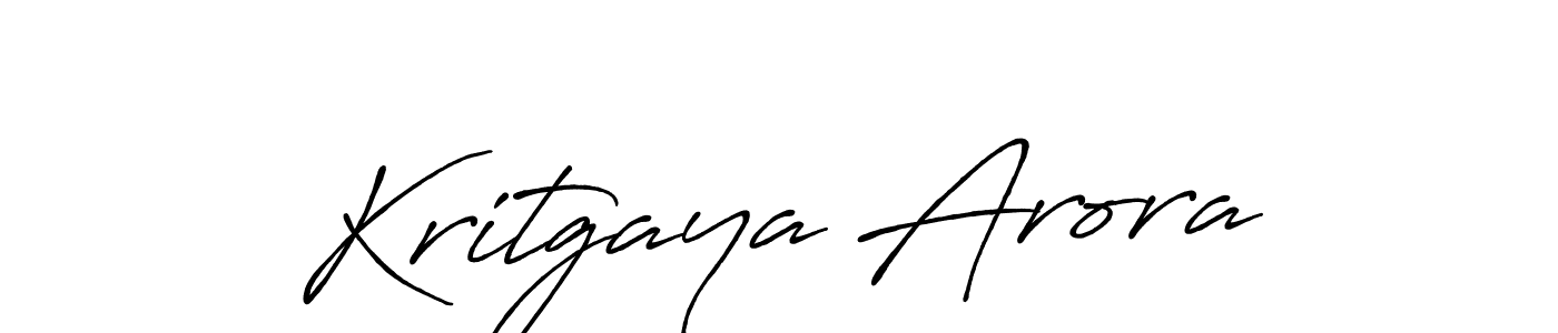 Use a signature maker to create a handwritten signature online. With this signature software, you can design (Antro_Vectra_Bolder) your own signature for name Kritgaya Arora. Kritgaya Arora signature style 7 images and pictures png
