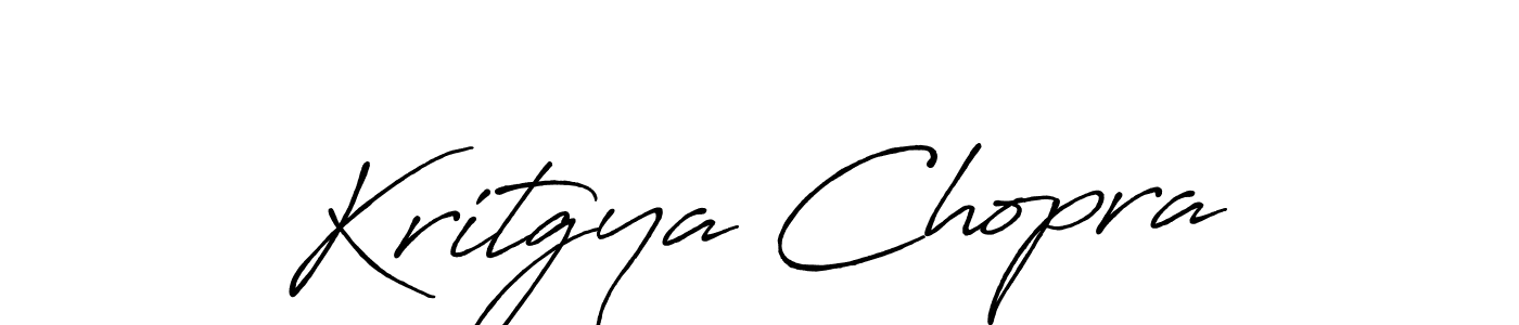 How to make Kritgya Chopra signature? Antro_Vectra_Bolder is a professional autograph style. Create handwritten signature for Kritgya Chopra name. Kritgya Chopra signature style 7 images and pictures png