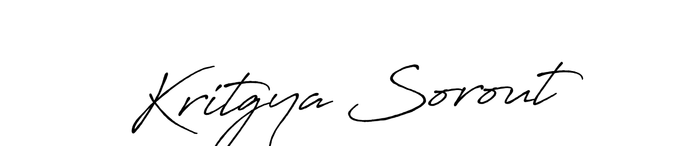 Create a beautiful signature design for name Kritgya Sorout. With this signature (Antro_Vectra_Bolder) fonts, you can make a handwritten signature for free. Kritgya Sorout signature style 7 images and pictures png