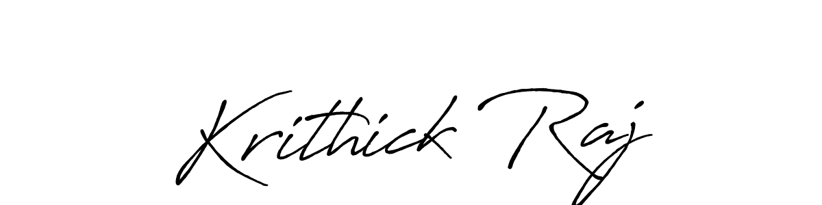 if you are searching for the best signature style for your name Krithick Raj. so please give up your signature search. here we have designed multiple signature styles  using Antro_Vectra_Bolder. Krithick Raj signature style 7 images and pictures png