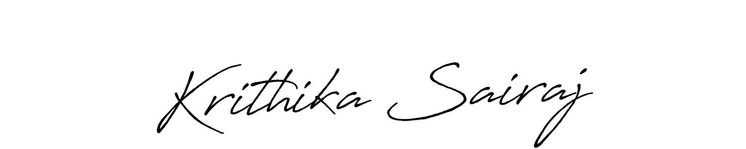 Also we have Krithika Sairaj name is the best signature style. Create professional handwritten signature collection using Antro_Vectra_Bolder autograph style. Krithika Sairaj signature style 7 images and pictures png