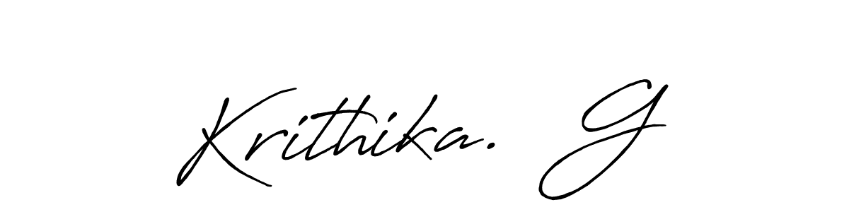 How to make Krithika.  G name signature. Use Antro_Vectra_Bolder style for creating short signs online. This is the latest handwritten sign. Krithika.  G signature style 7 images and pictures png