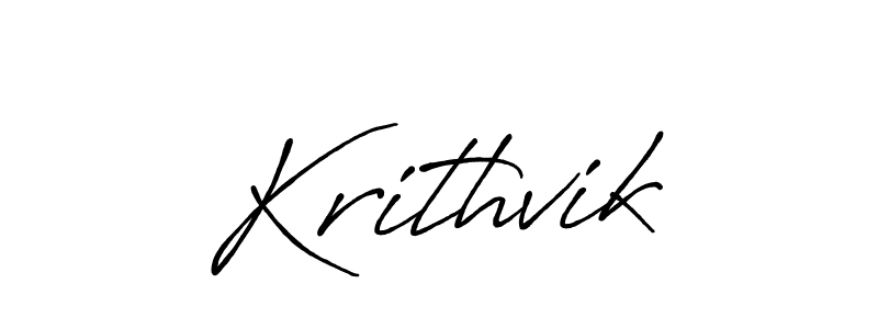 Krithvik stylish signature style. Best Handwritten Sign (Antro_Vectra_Bolder) for my name. Handwritten Signature Collection Ideas for my name Krithvik. Krithvik signature style 7 images and pictures png