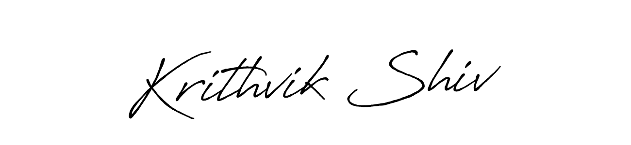 You should practise on your own different ways (Antro_Vectra_Bolder) to write your name (Krithvik Shiv) in signature. don't let someone else do it for you. Krithvik Shiv signature style 7 images and pictures png