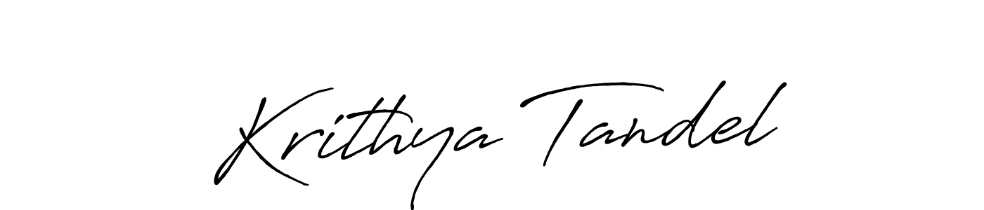 Create a beautiful signature design for name Krithya Tandel. With this signature (Antro_Vectra_Bolder) fonts, you can make a handwritten signature for free. Krithya Tandel signature style 7 images and pictures png