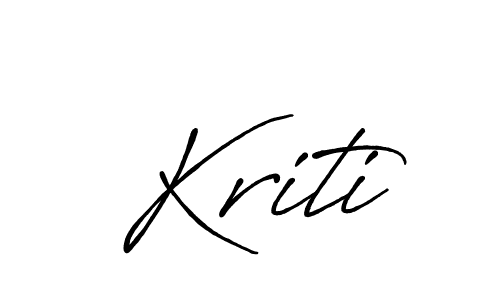 Make a beautiful signature design for name Kriti. With this signature (Antro_Vectra_Bolder) style, you can create a handwritten signature for free. Kriti signature style 7 images and pictures png