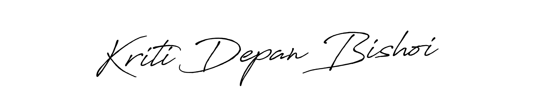 Antro_Vectra_Bolder is a professional signature style that is perfect for those who want to add a touch of class to their signature. It is also a great choice for those who want to make their signature more unique. Get Kriti Depan Bishoi name to fancy signature for free. Kriti Depan Bishoi signature style 7 images and pictures png