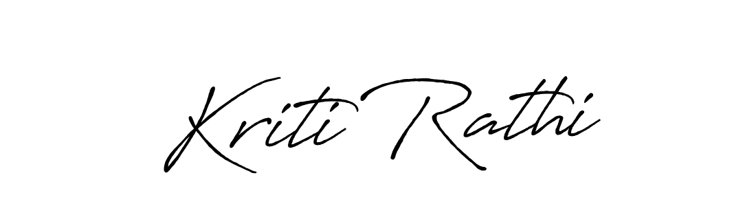 Create a beautiful signature design for name Kriti Rathi. With this signature (Antro_Vectra_Bolder) fonts, you can make a handwritten signature for free. Kriti Rathi signature style 7 images and pictures png