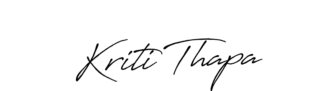 How to make Kriti Thapa signature? Antro_Vectra_Bolder is a professional autograph style. Create handwritten signature for Kriti Thapa name. Kriti Thapa signature style 7 images and pictures png